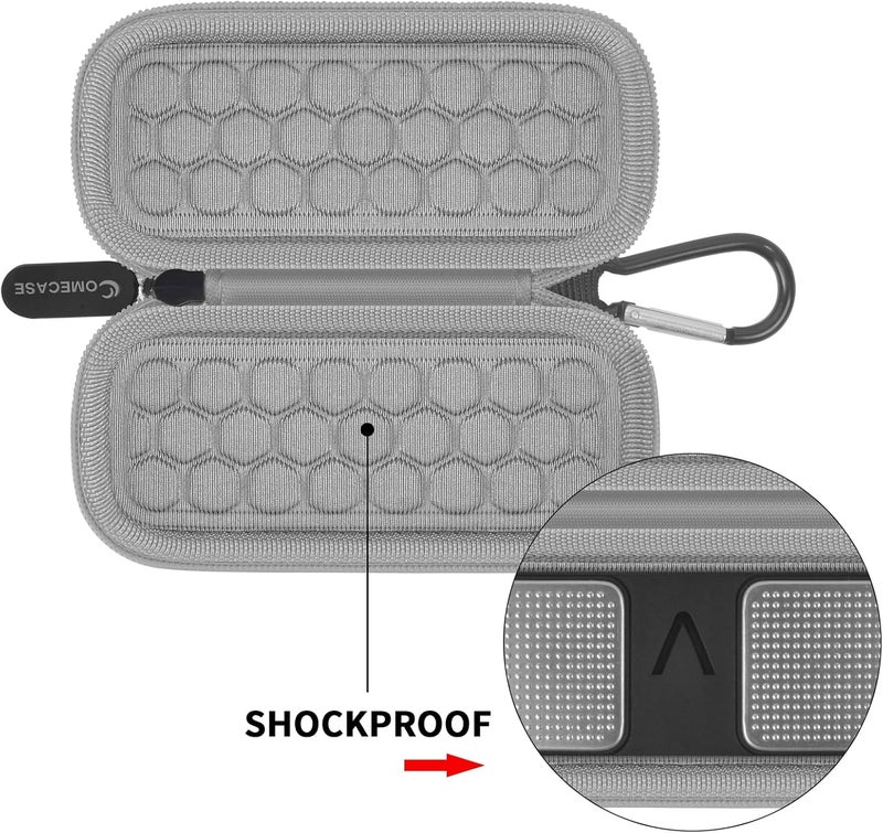 Comecase Case Compatible with KardiaMobile 6-Lead/for 1-Lead/for KardiaMobile 6L Max Personal EKG Monitor, Heart Rate Moitor Storage Holder -Black+Grey Zipper - Image 4